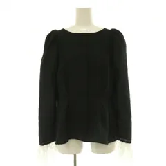 カデュネ CADUNE 25AW 袖レースパフブラウス 長袖 38 ブラック /HK ■OS ■SHのサムネイル