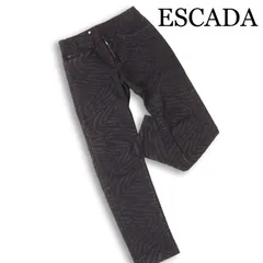 ESCADA SPORT エスカーダ 通年★ ゼブラ柄 ストレッチ スキニー デニム パンツ ジーンズ Sz.32 レディース 黒のサムネイル