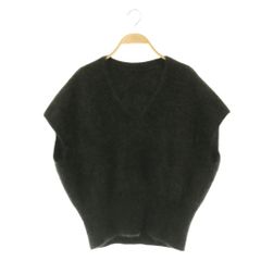 新品タグ付きNOBLEノーブル ファーニットVネックベスト24AW ブラウン