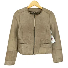 ギャップ Gap lamb leather ラムレザーノーカラージャケット レディース  XSのサムネイル