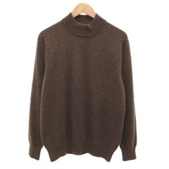 マーロmaloカシミア100%タートルハイネックニット50茶ブラウン - メルカリ