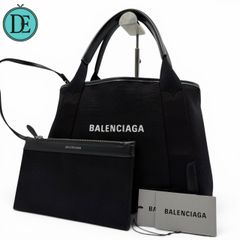 ✨極美品・現行✨バレンシアガ ネイビーカバスS ハンドバッグ レザー