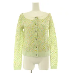 シンシアローリー CYNTHIA ROWLEY 花柄カーディガン ニット レース切替 2 ライトグリーン /MY ■OSのサムネイル
