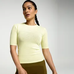 キャリー レディース トップス Tシャツ CALIA Womenseamless Crop Elbow Tee Freshayのサムネイル