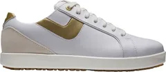 フットジョイ レディース シューズ スニーカー FootJoy Womens Links Golf Shoes WhiteTanGold ホワイトのサムネイル