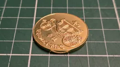天皇陛下御在位五十年記念メダル 昭和51年 純金鍍金 記念硬貨のサムネイル