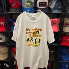 状態良し USA ヴィンテージ プリンティング スタイリッシュ ハン 白 Tシャツ L 댄스のサムネイル
