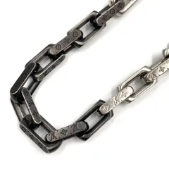 【新着】LOUIS VUITTON コリエ モノグラム チェーン メタル シルバー、ブラック ネックレス M00677のサムネイル