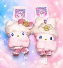 日本版) サンリオ オリジナル グリッター ウィンター シリーズ ハローキティ マイメロディ ぬいぐるみ キーホルダー