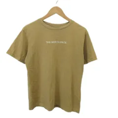 ザノースフェイス THE NORTH FACE Tシャツ トップス L ベージュ 無地 クルーネック 半袖 ロゴ刺繍 /YU ■ECB003のサムネイル