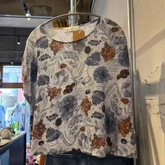 【東あずま店　併売品】　bull de savon アトリエドゥサボン atelier du savon ビュルデサボン 総柄 ブラウス シャツ トップス　レディース　blouse　shirt　Tops　ladiesのサムネイル