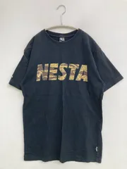 NESTA Tシャツ/カットソー M ブラック カモフラージュ柄 前面プリント ブランドロゴ ミドル丈 半袖 クルーネック(丸首) メンズのサムネイル