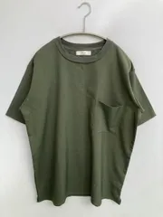 Discoat ディスコート Tシャツ/カットソー M カーキ 無地 ワンポイント ミドル丈 半袖 クルーネック(丸首) メンズ レディースのサムネイル