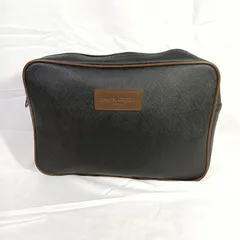 【良品】ピエールカルダン セカンドバッグ クラッチバッグ 黒 茶色 ポーチ 小物入れ レトロ 昭和 ビジネス ゴルフ 旅行 メンズ 紳士 鞄 Pierre Cardin バッグインバッグ