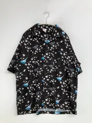 Majestic マジェスティック シャツ/ブラウス MEDIUM ブラック 花柄・ボタニカル柄 その他総柄 ミドル丈 半袖 オープンカラー メンズのサムネイル