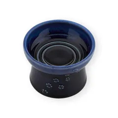 猫用 脚付フードボウル 日本製 ブルー （ペット用品・猫用） 猫用品