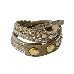 SWAROVSKI(スワロフスキー) ブレスレット美品  - 5201121 ベージュ×クリア×ゴールドのサムネイル
