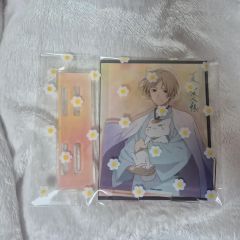 夏目友人帳 TSUTAYA アクリルスタンド 缶バッジ＆キーホルダー 2点