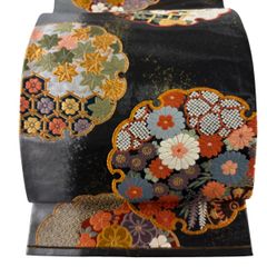 正絹 夏の袋帯 【露芝 雪輪 花】 - メルカリ