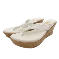アイランドスリッパ ISLAND SLIPPER サンダル トング ウェッジソール レザー 6 白 ホワイト /FF ■GY57のサムネイル