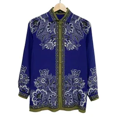 ETRO(エトロ) 長袖シャツブラウス サイズ42 M レディース美品  - パープル×白×カーキ 長袖/花柄のサムネイル