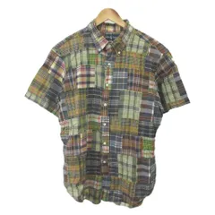 ラルフローレン RALPH LAUREN シャツ XL マルチカラー パッチワーク柄 チェック柄 半袖 /NP ■ECD005