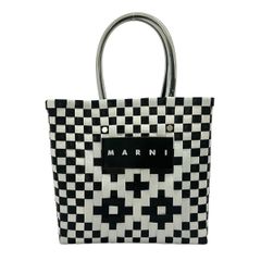 Thumbnail of MARNI(マルニ) トートバッグ マルニマーケット 白×黒 かごバッグ