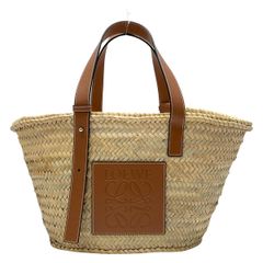 Thumbnail of LOEWE(ロエベ) トートバッグ バスケットバッグ ミディアム 327.02.S92 ベージュ×ブラウン レザー