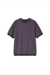 ハッチングルーム トゥーフェイス Tシャツ PURPLE パープルチャコールのサムネイル