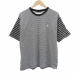 ソフネット SOPHNET. Tシャツ カットソー M オフホワイト 黒 ブラック ボーダー柄 クルーネック 半袖 /HO29 ■GY99のサムネイル