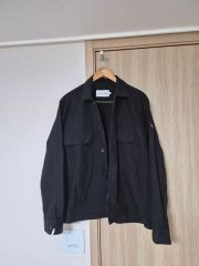 カルバンクライン レザージャケット 黒 ラムレザー シングル 36 短丈