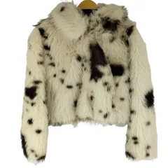 ザラ ZARA アニマルプリント フェイクファー ショートコート レディース import：S 