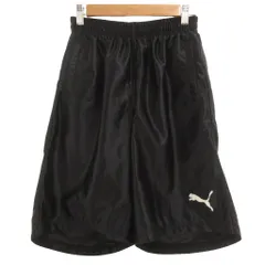 プーマ PUMA ハーフパンツ サッカー ジャージ ドローストリング M 黒 ブラック /SD ■ECF005