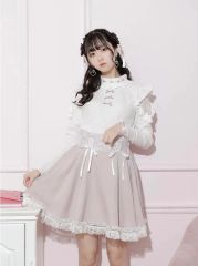 pium ヨーク切替ドーリートップス バイカラーフリルティアードミニ