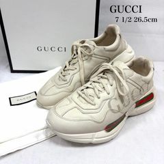 極美品/箱付】GUCCI グッチ GGエンボス レザースニーカー ホワイト