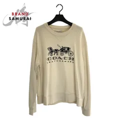 COACH コーチ ホース アンド キャリッジ サイズM アイボリー コットン クルーネック スウェット トレーナー レディース 602749【中古】のサムネイル
