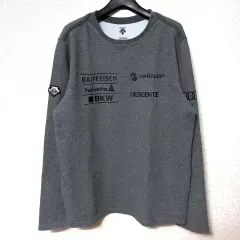 L 100 デサント アウディ トレーナー 長袖Tシャツ ロングスリーブ チャコールのサムネイル
