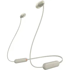 ★新品★ソニー(SONY) ワイヤレスイヤホン WI-C100:Bluetooth対応/25時間スタミナ/IPX4防滴/DSEE搭載 ベージュ WI-C100 CZ 小
