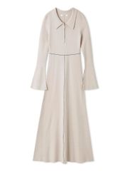 新品 JUSGLITTY ジャスグリッティー 衿付プリーツニットワンピース M