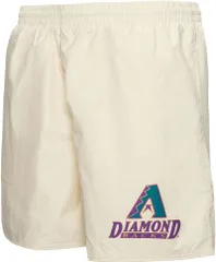 ミッチェルネス メンズ ボトムス ハーフパンツ・ショーツ ショートパンツ Mitchell Ness Mens Arizona Diamondbacks Cream 7 Heritage Wovenのサムネイル