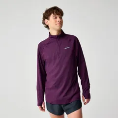 ブルックス メンズ トップス シャツ Brooks Mens Dash 30 14 Zip Shirt Burgundy Blaze バーガンディのサムネイル
