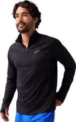 ブルックス メンズ トップス シャツ Brooks Mens Dash 30 14 Zip Shirt Black ブラックのサムネイル