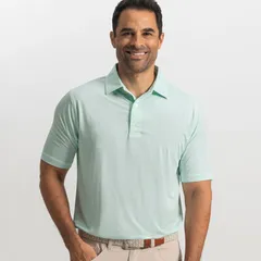 フットジョイ メンズ トップス ポロシャツ FootJoy Mens Flip Stripe Lisle Golf Polo Sea GlassWhite ホワイトのサムネイル