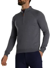 フットジョイ メンズ アウター ジャケット・ブルゾン セーター FootJoy Mens Zip Golf Sweater HeatherCharcoal チャコールのサムネイル