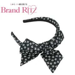 中古 シャネル ココマーク カチューシャ ヘアアクセサリー ブラック ホワイト シルク レディース CHANEL 【送料無料】【三田店】のサムネイル