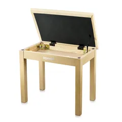 新品 Donner ピアノ 椅子 楽譜収納付き キーボードベンチ 木製 ピアノイス チェア スツール 安定感 座り心地よい 滑り止め 140㎏耐荷重 幅52.1cm 奥行34cm ベージュのサムネイル