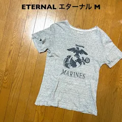 Mサイズ！eternal エターナル 古着半袖Tシャツ   霜降りグレー MARINES 備中倉敷工房のサムネイル