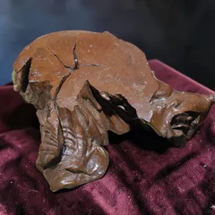 天然木 根瘤 自然木オブジェ 大型 ニス仕上げ 無垢材 切り株 置物 インテリア ウッドアート 花台 ディスプレイ 木製 一点物 ナチュラル ヴィンテージ アンティークのサムネイル