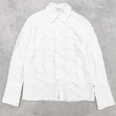 AKIRANAKA アキラナカ シャツ ブラウス ジャガード フラワー 花柄 レーヨン ホワイト 日本製 レディース 2 b01974のサムネイル