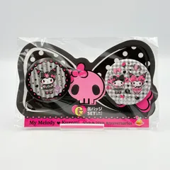 Happyくじ My Melody ＆ Kuromi 50th＆20th Anniversaries G賞 缶バッジSET マイメロディ＆クロミ クロミ枠